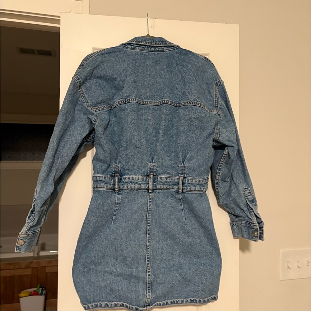 Zara Denim Button-Up Women's Dress - Picture 3 of 3